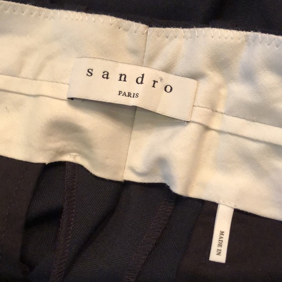 Sandro high waist belt loop zip fly faux back pocket, front pocket trousers - Picture 7 of 11